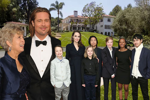 Mẹ Brad Pitt đến nhà Jolie thăm các cháu nội