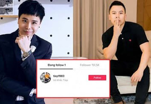 Dân mạng xôn xao chuyện Trịnh Thăng Bình theo dõi duy nhất Vũ Khắc Tiệp