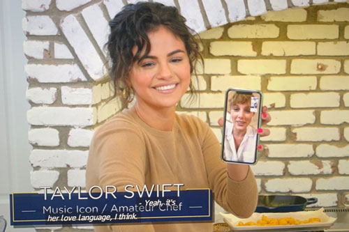 Selena Gomez gọi FaceTime khoe món ngon với Taylor Swift
