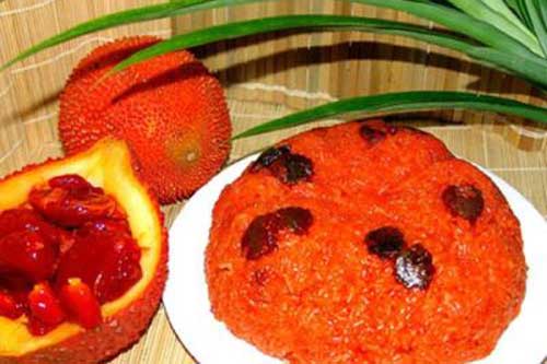 Cách nấu xôi gấc thơm ngon, bổ dưỡng bằng nồi cơm điện