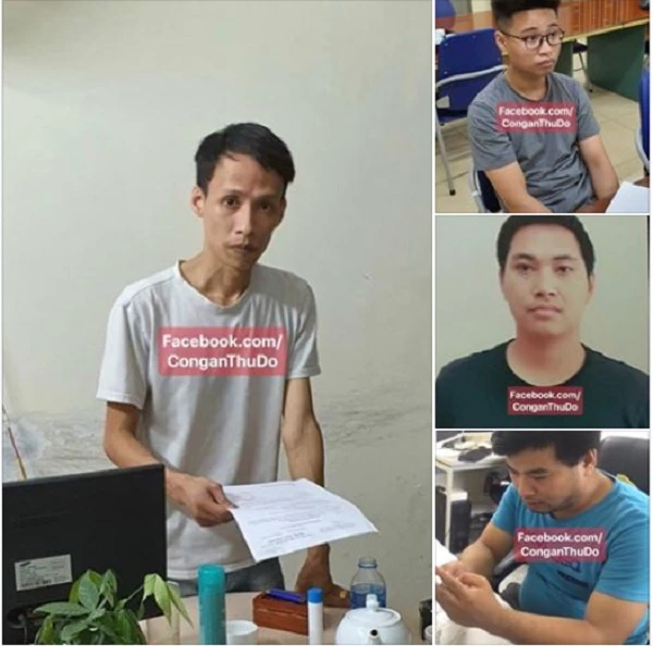 4 đối tượng mới bị công an Hà Nội bắt giữ (nguồn ảnh: Fanpage của Công an TP Hà Nội).