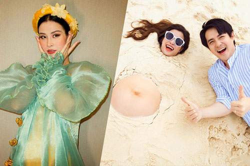 Đông Nhi chăm hoạt động khi mang thai