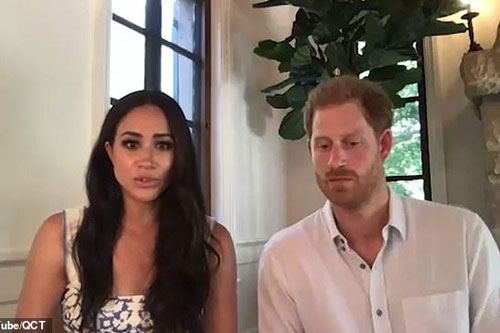Cùng chồng tham gia cuộc họp, bất ngờ Meghan Markle phát ngôn gây tranh cãi và Harry chỉ ngồi im