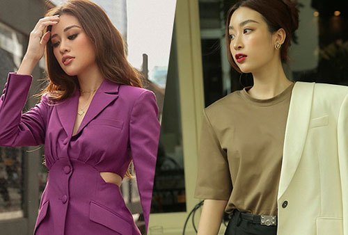 Phối blazer mùa thu như sao Việt