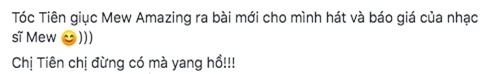 Tóc Tiên bị Mew Amazing công khai giá báo bài hát vì thái độ, fan lập tức đe dọa: Chị đừng có mà yang hồ! - Ảnh 3.