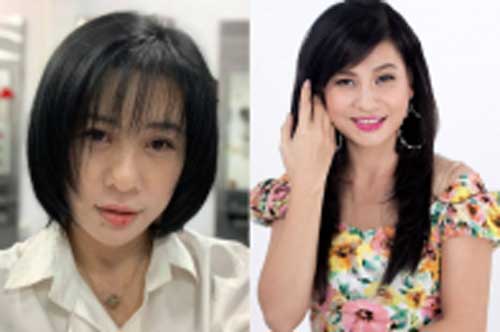 Cát Phượng nhìn chẳng khác nào thiếu nữ mới lớn sau khi mạnh dạn thay đổi kiểu tóc ở tuổi 50