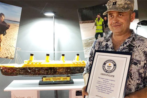 Kỷ lục Guinness về tác phẩm điêu khắc hổ phách lớn nhất thế giới