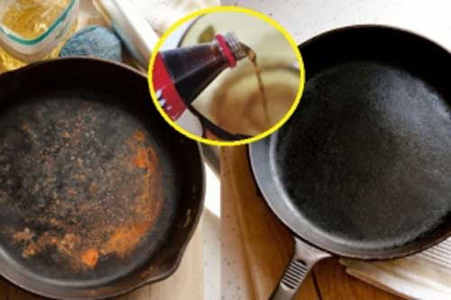 Đổ 1 lon coca vào chiếc chảo cũ, bạn sẽ thấy điều bất ngờ xảy ra