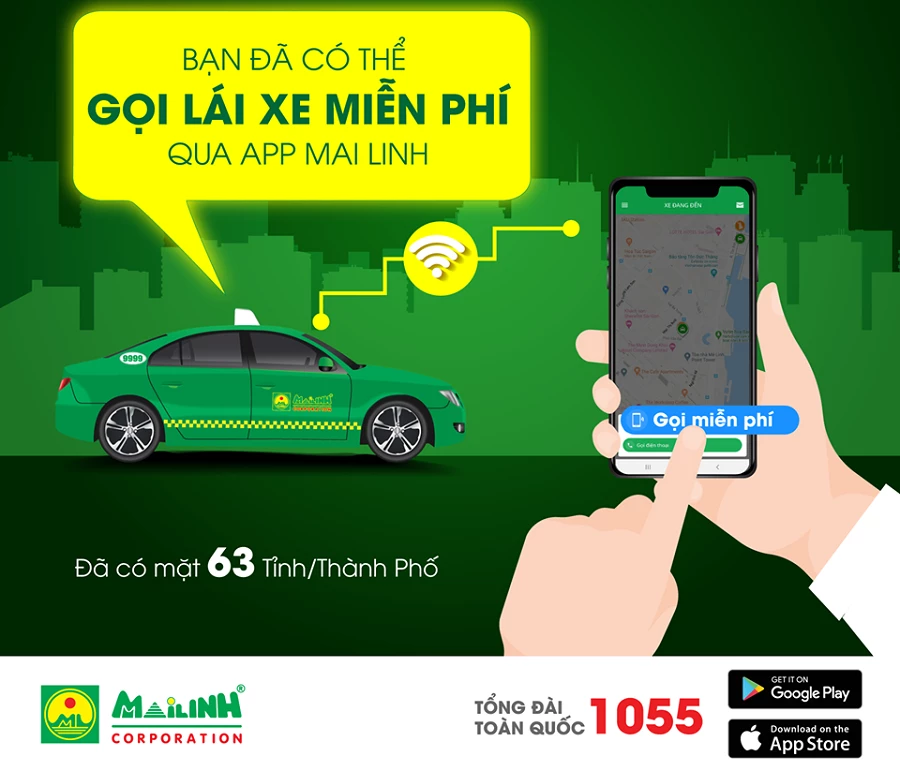 App Taxi Mai Linh sẽ giúp khách hàng thuận tiện hơn khi sử dụng dịch vụ của Mai Linh.