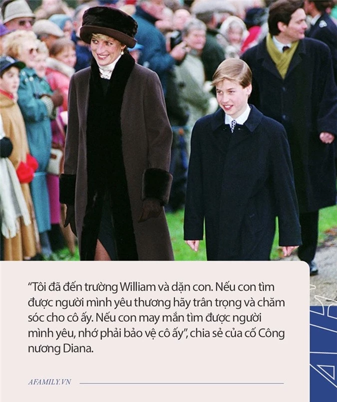 Nguyên do Hoàng tử William hết lòng yêu thương vợ, đó là bởi trước khi mất Công nương Diana đã đến tận trường học nói với con trai câu này - Ảnh 3.