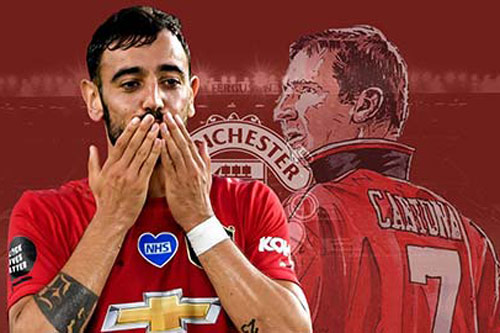 Bruno Fernandes không dám so sánh với Eric Cantona