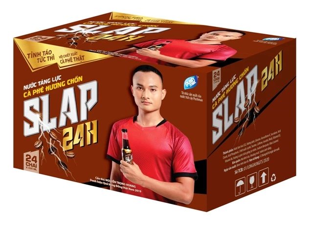 nước tăng lực cà phê mới mang thương hiệu SLAP 24H.