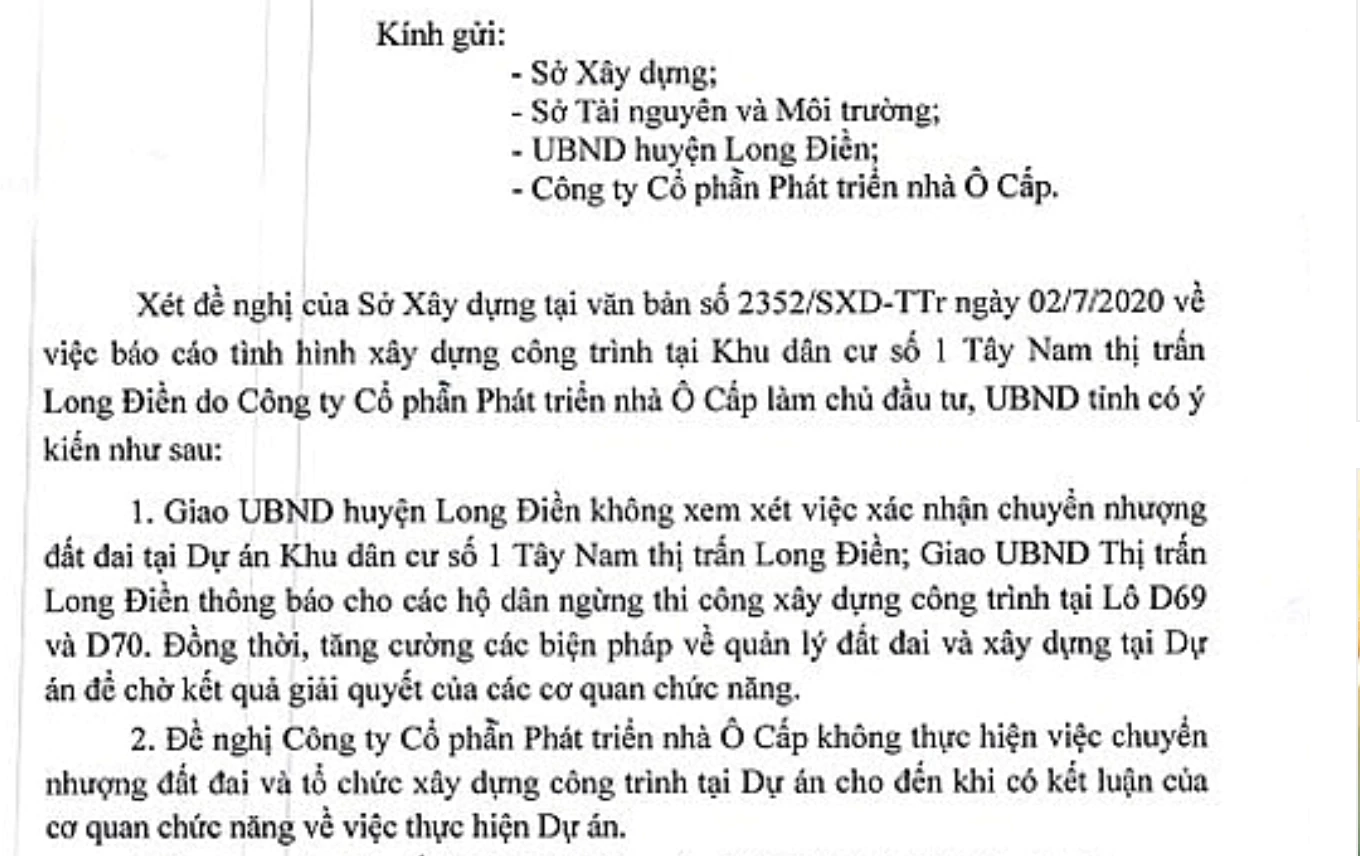 Bà Rịa – Vũng Tàu yêu cầu giám sát chặt dự án Khu dân cư số 1 Tây Nam Bà Rịa – Vũng Tàu yêu cầu giám sát chặt dự án Khu dân cư số 1 Tây Nam