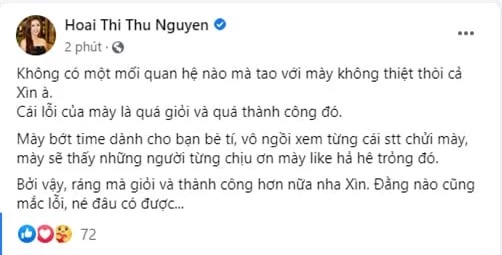 Hoa hậu Thu Hoài nói về Trấn Thành: 'Cái lỗi của mày là quá giỏi và quá thành công đó' 3