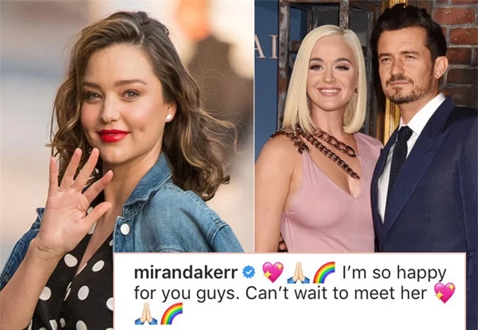 Miranda Kerr mừng Katy Perry và Orlando Bloom có con gái.