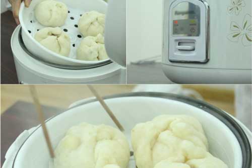 Cách làm bánh bao thơm ngon, cực đơn giản bằng nồi cơm điện