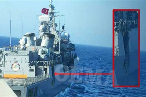 Chiến hạm Ankara hỏng nặng sau khi bị Hy Lạp thử đòn
