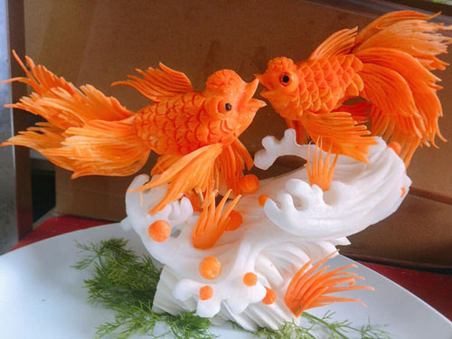 Ngỡ ngàng trước những tác phẩm rau củ quả siêu đẹp của đầu bếp