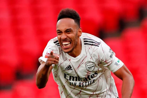 Aubameyang ăn mừng bàn thắng. Ảnh: Getty.