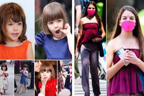 Không thể ngờ cô bé Suri nhỏ xíu ngày nào giờ đã thành thiếu nữ sở hữu đôi vai trần nuột nà