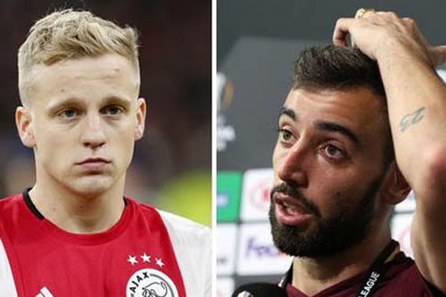 Bruno Fernandes và Rashford "ngầm" xác nhận M.U sắp đón Van De Beek