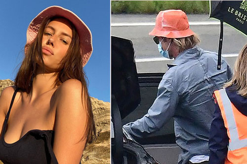 Brad Pitt đội mũ của người tình mới