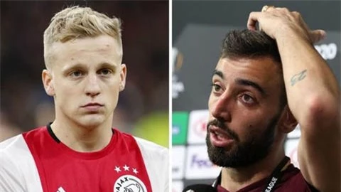 Bruno Fernandes và Rashford ngầm xác nhận M.U sắp đón Van de Beek