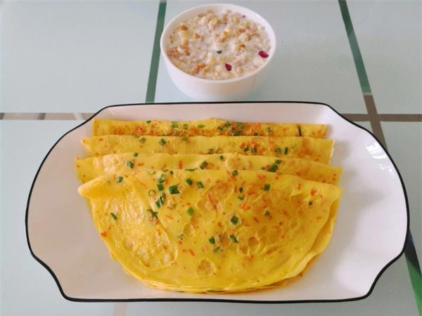 Bánh trứng rau củ ngon