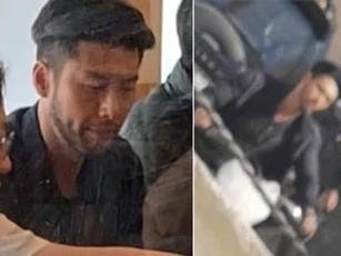 Hyun Bin phong trần khi để râu quai nón, da đen nhẻm lái mô tô cực ngầu