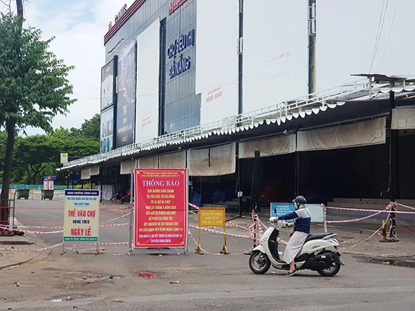 Chợ Siêu Thị Đà Nẵng tiếp tục dừng hoạt động đến hết ngày 3/9 (Ảnh: HC)