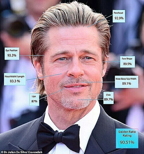 4. Brad Pitt - 90,51%