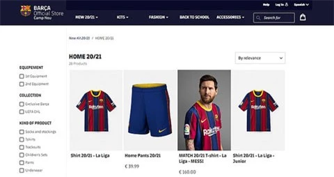 Barca vẫn rao bán áo đầu mùa tới với hình ảnh của Messi