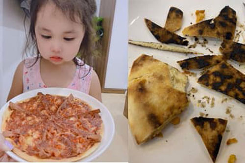 Vợ Tiến Dũng (The Men) gia nhập 'Hội ghét bếp' khi làm bánh pizza bị cháy khét lại bỏng cả tay