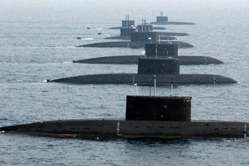 Đội tàu ngầm Kilo trong hải quân Nga.