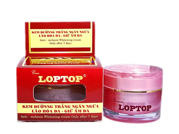 Sản phẩm kem dưỡng trắng da LOPTOP vừa bị Sở Y tế Đà Nẵng thông báo đình chỉ lưu hành, thu hồi trên địa bàn TP