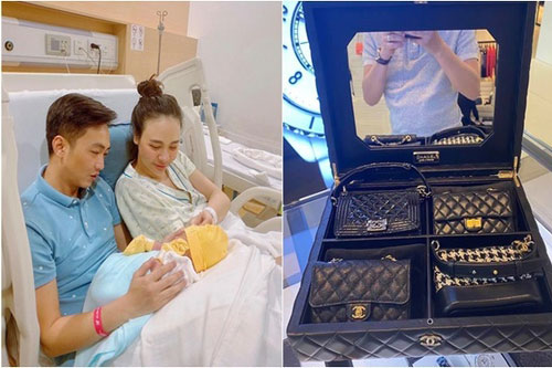 Cường Đôla sắm loạt túi hiệu cho con gái mới sinh