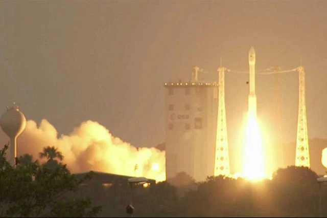 Vệ tinh an ninh Napa-1 được phóng từ Trung tâm Vũ trụ Guiana. (Ảnh: Bangkok Post)