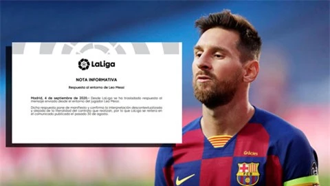 La Liga đáp trả ngay lập tức tuyên bố của bố Messi