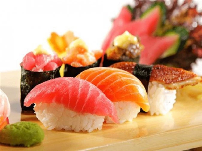 Món sushi kỵ rượu bia