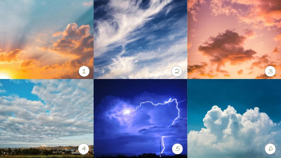 Hãy nhìn vào bức hình dưới đây và trả lời câu hỏi: Bạn thích bầu trời nào nhất?