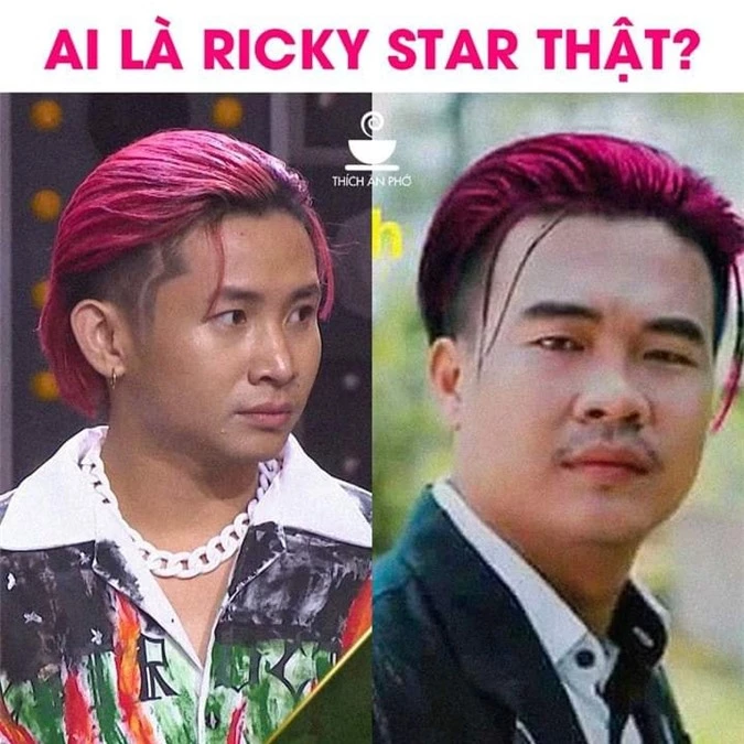 Wowy ngỡ ngàng tag hẳn Ricky Star vào bức ảnh chế mái tóc hồng huyền thoại - Ảnh 1. Wowy ngỡ ngàng tag hẳn Ricky Star vào bức ảnh chế mái tóc hồng huyền thoại - Ảnh 1.