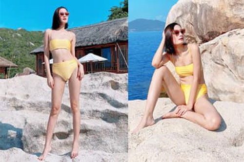 'Thoát mác bộ xương di động', Lê Thúy ngày càng gợi cảm nhờ tăng cân