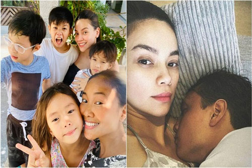 Mặt mộc của Hồ Ngọc Hà khi bầu bí