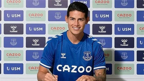 Everton chiêu mộ thành công James Rodriguez