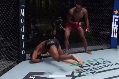 Cận cảnh cú đấm ‘búa tạ’ khiến võ sĩ UFC cắm đầu xuống sàn đấu