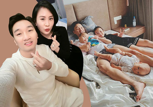 Sinh 2 con cho MC Thành Trung, bà xã Ngọc Hương từng stress, mất ngủ trong 3 tháng đầu