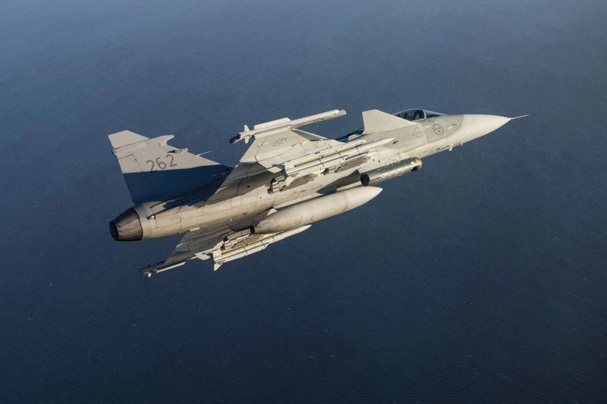 Tiêm kích hạng nhẹ JAS 39 Gripen của Không quân Thụy Điển. Ảnh: Janes Defense.