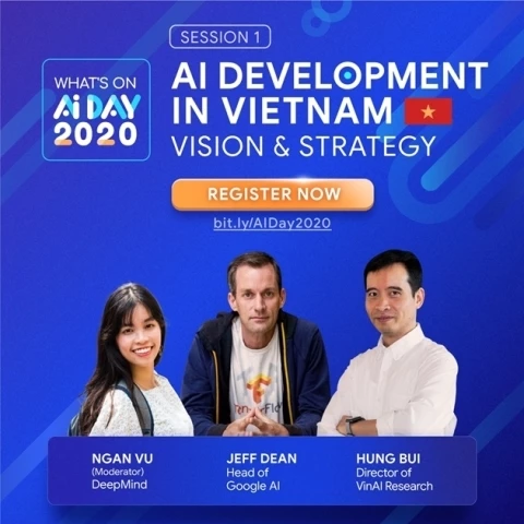 Jeff Dean (Giám đốc Google AI) và Tiến sĩ Bùi Hải Hưng (Viện trưởng Viện nghiên cứu Trí tuệ nhân tạo VinAI Reaserch) sẽ tham dự phiên thảo luận đầu tiên tại AI Day 2020.