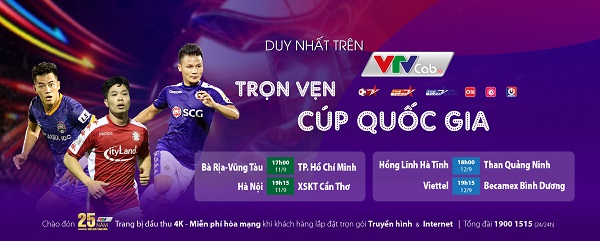 Vòng tứ kết Cúp quốc gia trở lại từ 11/9 
