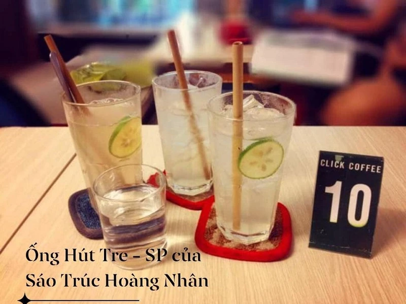 Sản phẩm mới của Sáo trúc Hoàng Nhân: Ống hút tre thân thiện với môi trường. 